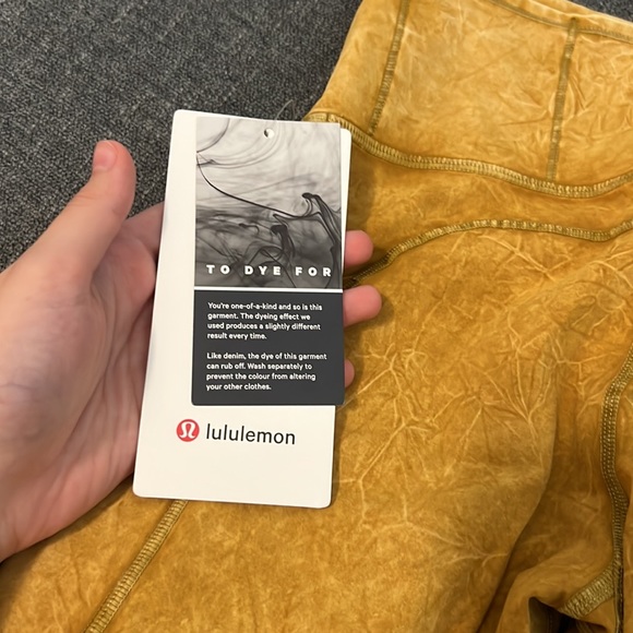 To Dye For Yellow Lululemon Leggings - Picture 6 of 6